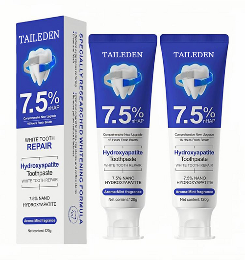 Gentle Whitening Toothpaste | 7.5% Hydroxyapatite Enamel Repair Formula | Deep Clean & Fresh Breath (120g)