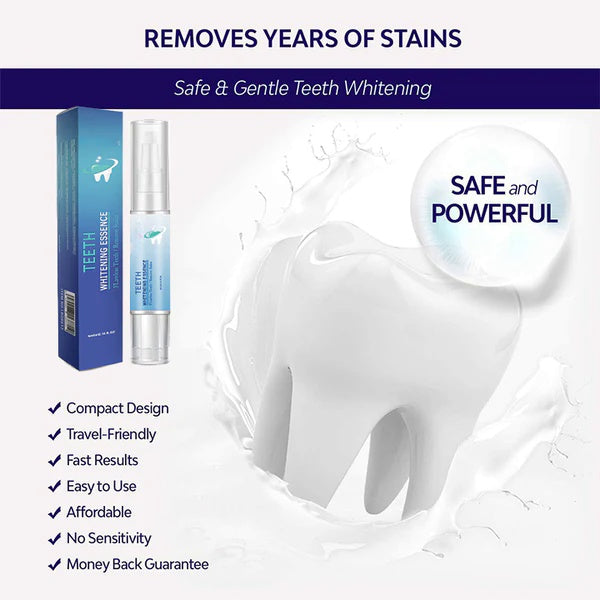 Teeth Whitening Pen | Gentle Stain Remover & Enamel-Safe Brightening Formula | Portable Instant White Smile (4ml)